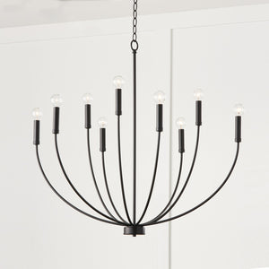 Capital Lighting - 452191MB - Nine Light Chandelier - Ansley - Matte Black