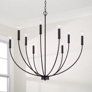Capital Lighting - 452191MB - Nine Light Chandelier - Ansley - Matte Black