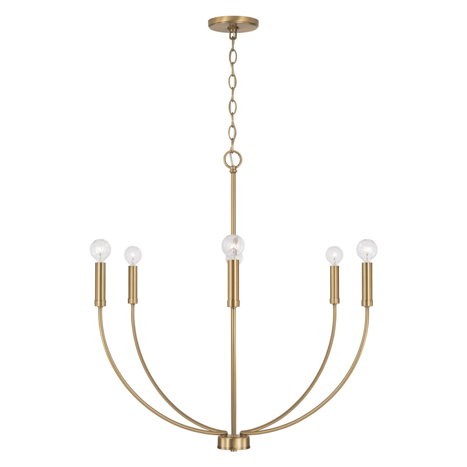Capital Lighting - 452161AD - Six Light Chandelier - Ansley - Aged Brass