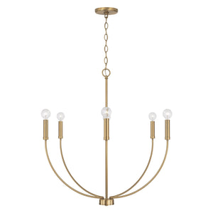 Capital Lighting - 452161AD - Six Light Chandelier - Ansley - Aged Brass