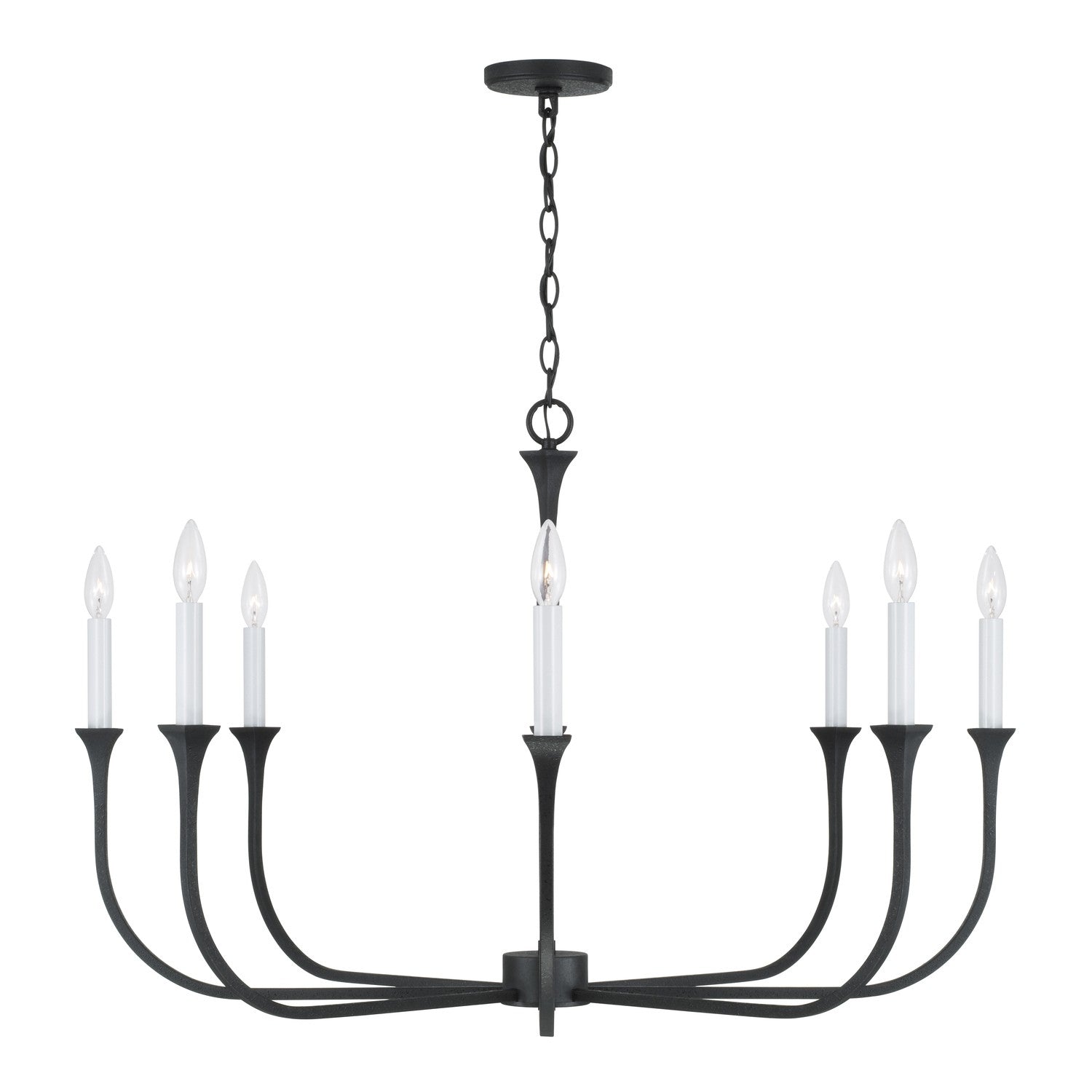 Capital Lighting - 452381BI - Eight Light Chandelier - Decklan - Black Iron