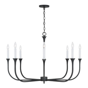 Capital Lighting - 452381BI - Eight Light Chandelier - Decklan - Black Iron
