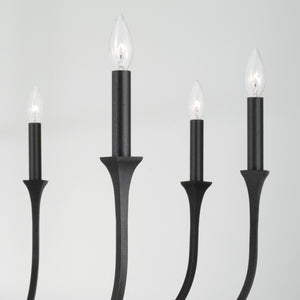 Capital Lighting - 452381BI - Eight Light Chandelier - Decklan - Black Iron