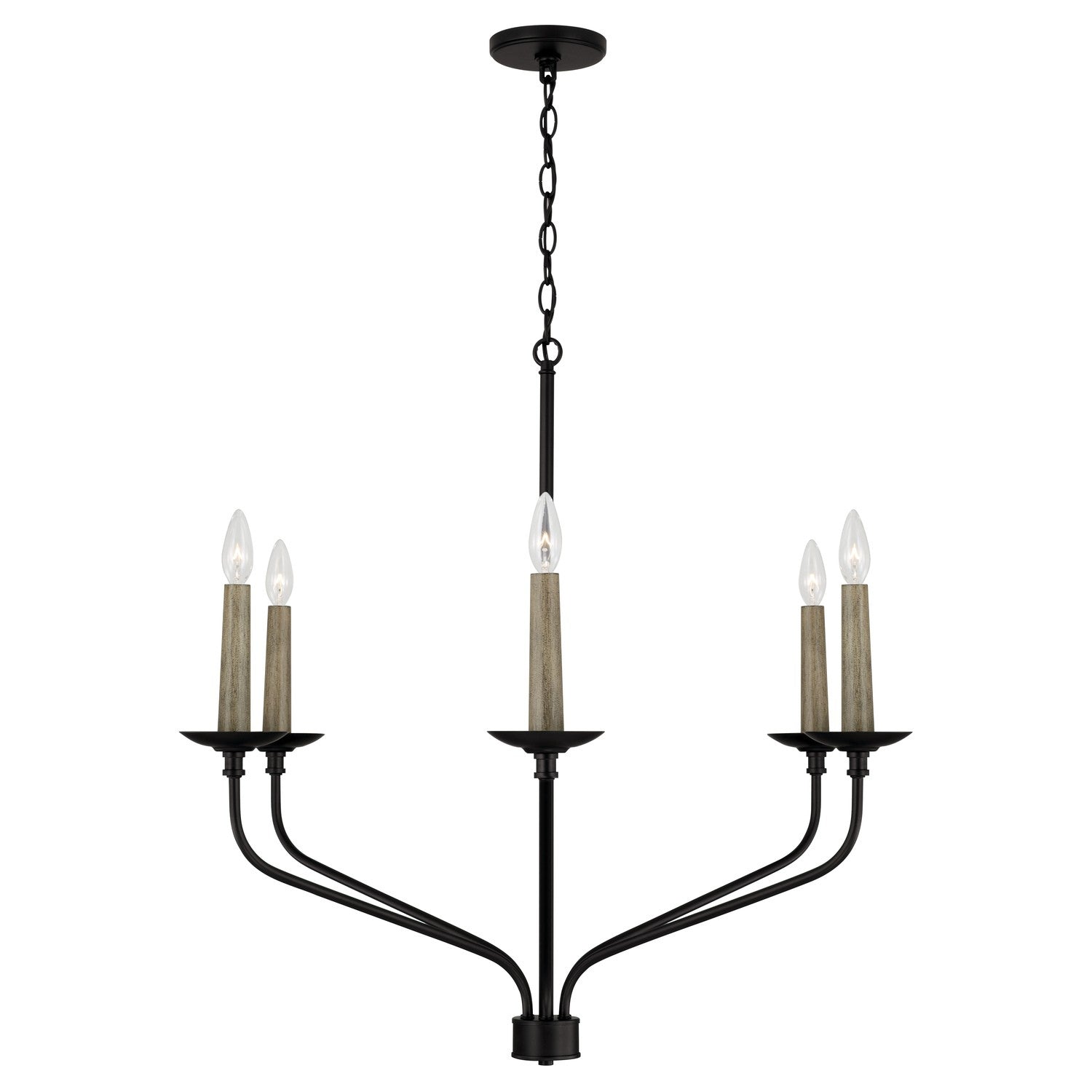Capital Lighting - 451561MB - Six Light Chandelier - Wilder - Matte Black