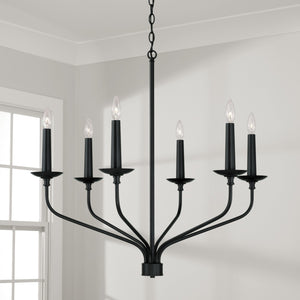 Capital Lighting - 451561MB - Six Light Chandelier - Wilder - Matte Black