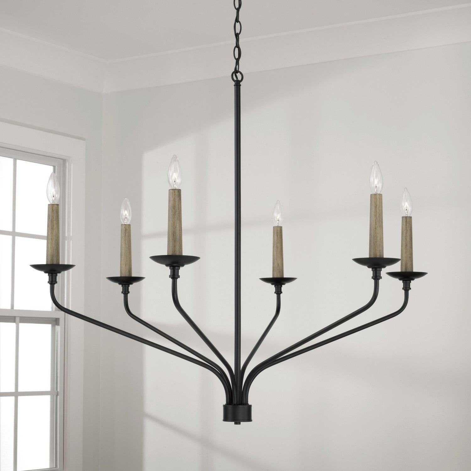 Capital Lighting - 451562MB - Six Light Chandelier - Wilder - Matte Black