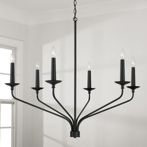 Capital Lighting - 451562MB - Six Light Chandelier - Wilder - Matte Black