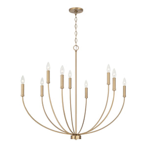Capital Lighting - 452191AD - Nine Light Chandelier - Ansley - Aged Brass