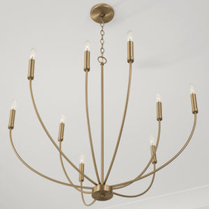 Capital Lighting - 452191AD - Nine Light Chandelier - Ansley - Aged Brass