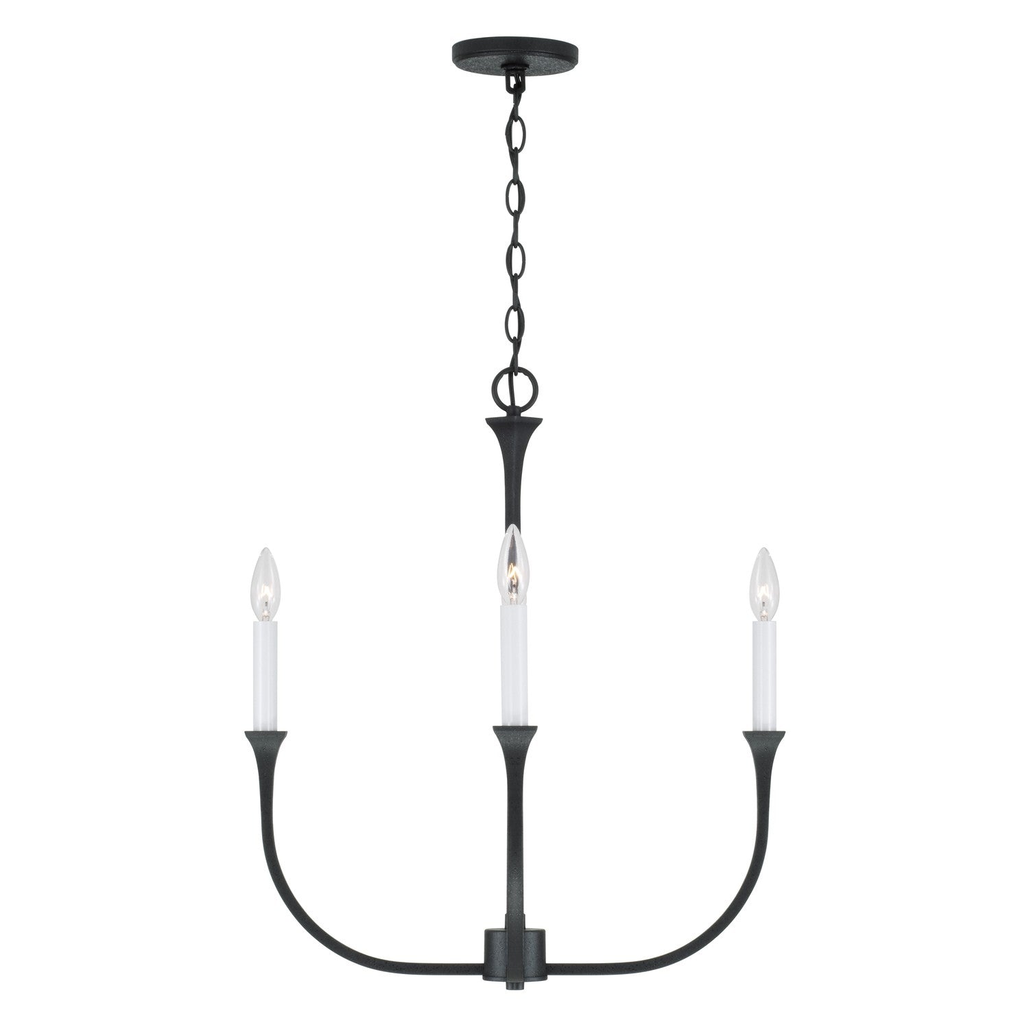 Capital Lighting - 452341BI - Four Light Chandelier - Decklan - Black Iron