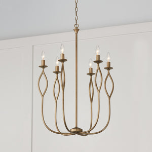 Capital Lighting - 452561ML - Six Light Chandelier - Cohen - Mystic Luster