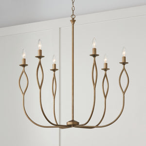 Capital Lighting - 452562ML - Six Light Chandelier - Cohen - Mystic Luster