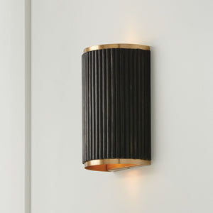 Capital Lighting - 650721KR - Two Light Wall Sconce - Donovan - Black Stain and Matte Brass