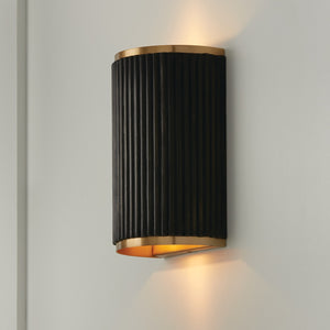 Capital Lighting - 650721KR - Two Light Wall Sconce - Donovan - Black Stain and Matte Brass