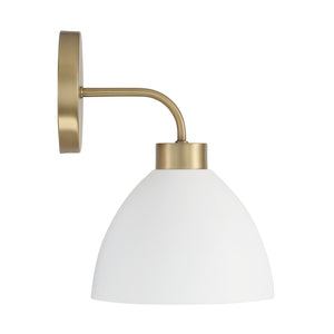 Capital Lighting - 652011AW - One Light Wall Sconce - Ross - Aged Brass and White