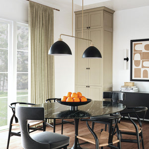 Capital Lighting - 852021AB - Two Light Island Pendant - Ross - Aged Brass and Black