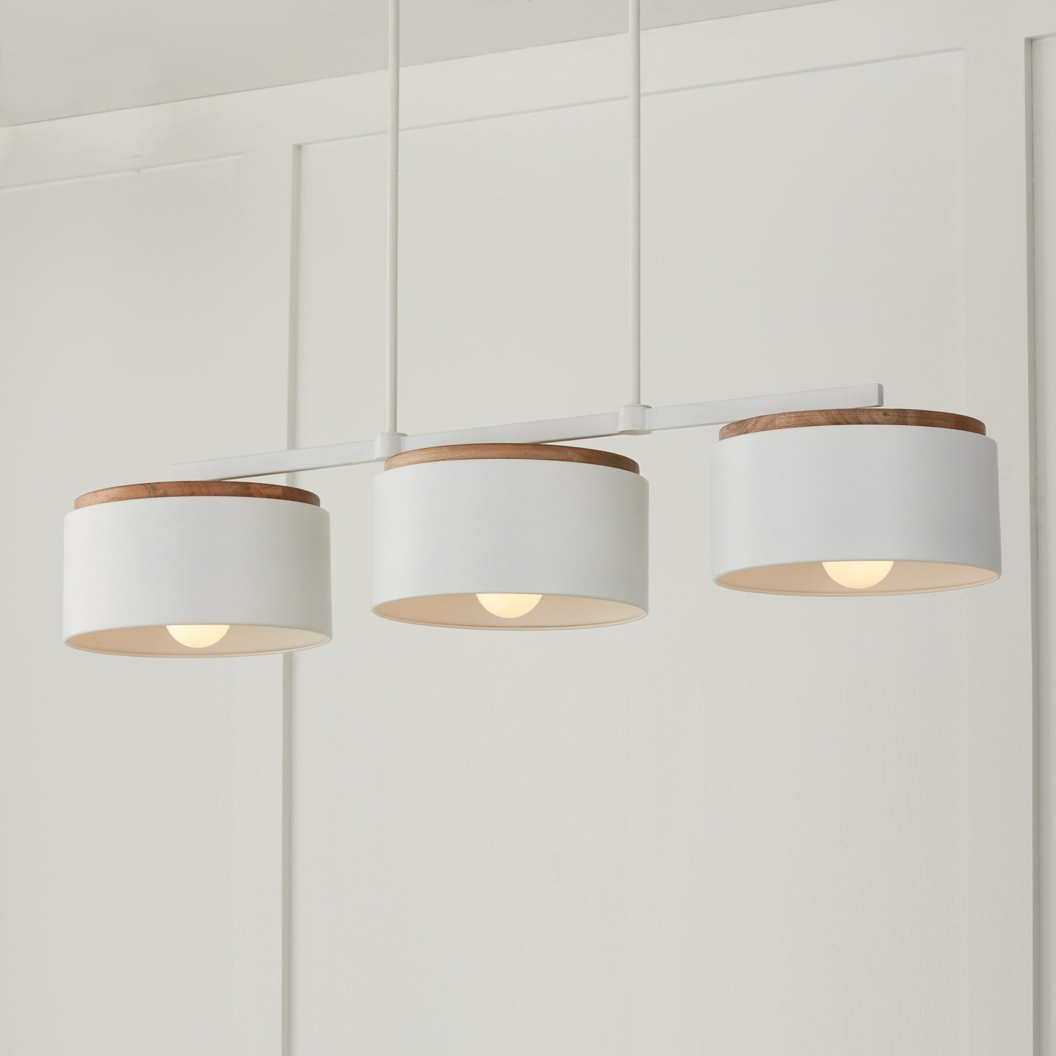 Capital Lighting - 850931LT - Three Light Island Pendant - Liam - Light Wood and White
