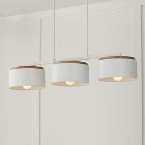 Capital Lighting - 850931LT - Three Light Island Pendant - Liam - Light Wood and White