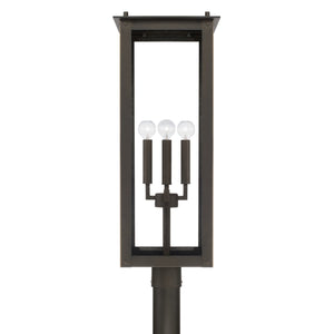 Capital Lighting - 934643OZ - Four Light Outdoor Post Lantern - Hunt - Oiled Bronze