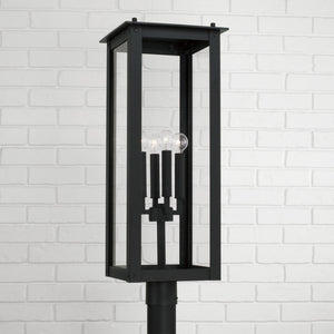 Capital Lighting - 934643BK - Four Light Outdoor Post Lantern - Hunt - Black