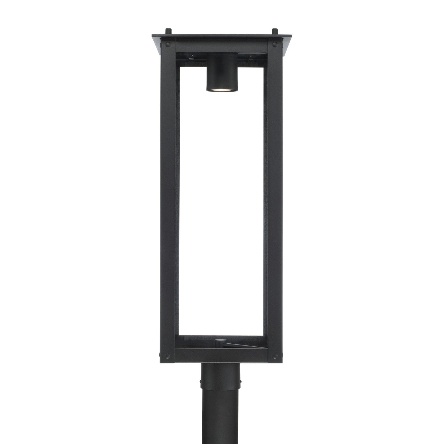 Capital Lighting - 934643BK-GL - One Light Outdoor Post Lantern - Hunt - Black