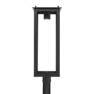 Capital Lighting - 934643BK-GL - One Light Outdoor Post Lantern - Hunt - Black