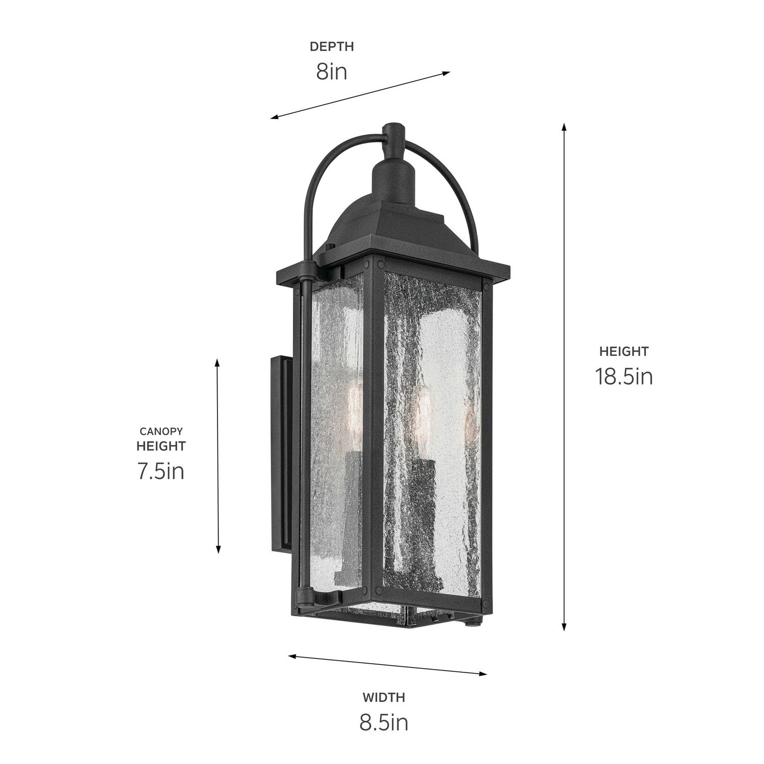 Kichler - 49714BKT - Two Light Outdoor Wall Mount - Harbor Row - Textured Black