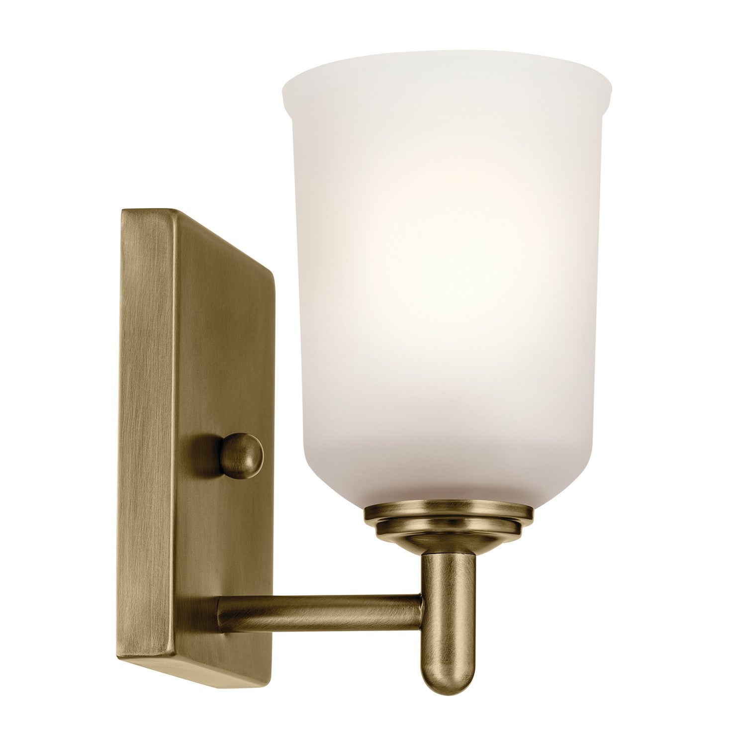 Kichler - 45572NBR - One Light Wall Sconce - Shailene - Natural Brass