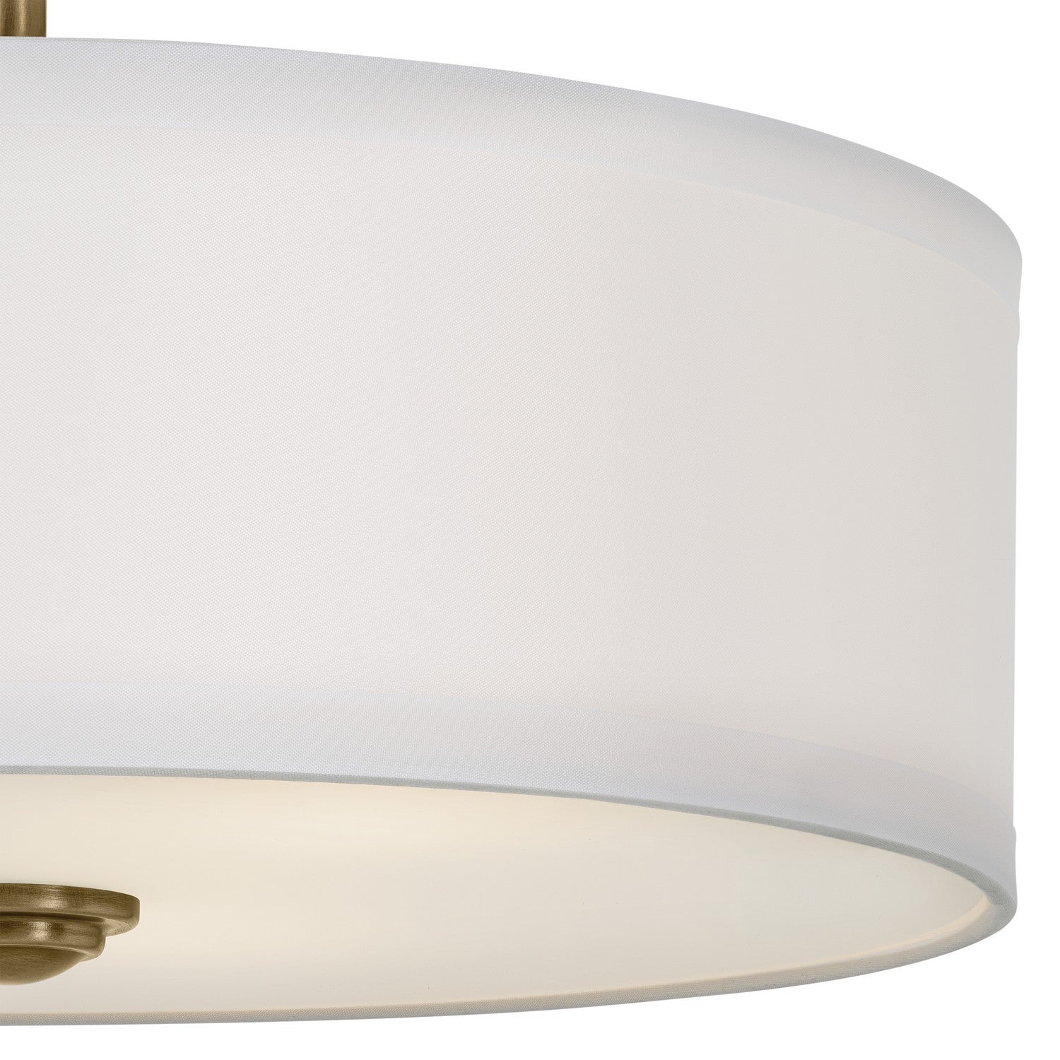 Kichler - 43675NBR - Three Light Semi Flush Mount - Shailene - Natural Brass