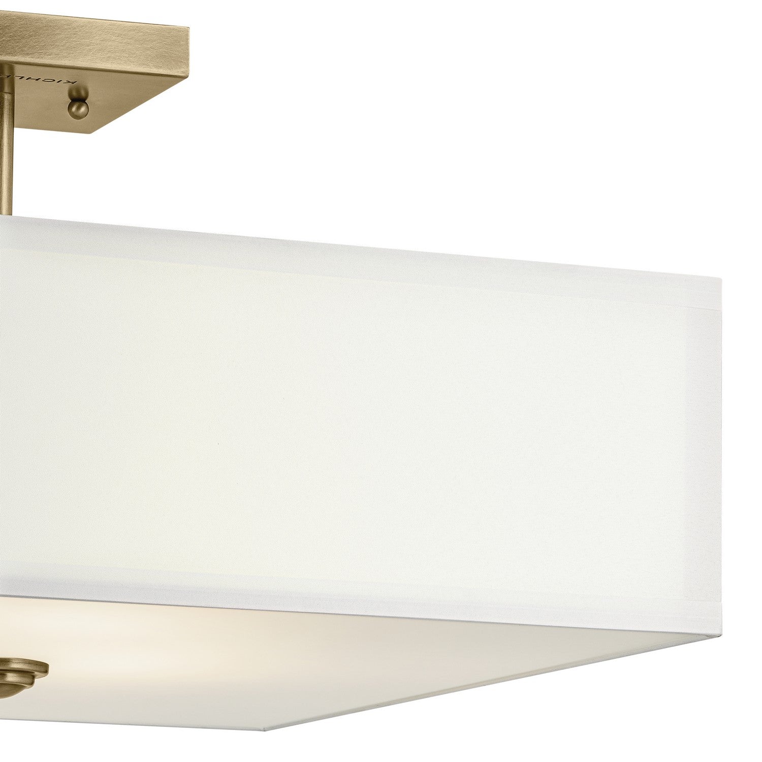 Kichler - 43693NBR - Three Light Semi Flush Mount - Shailene - Natural Brass