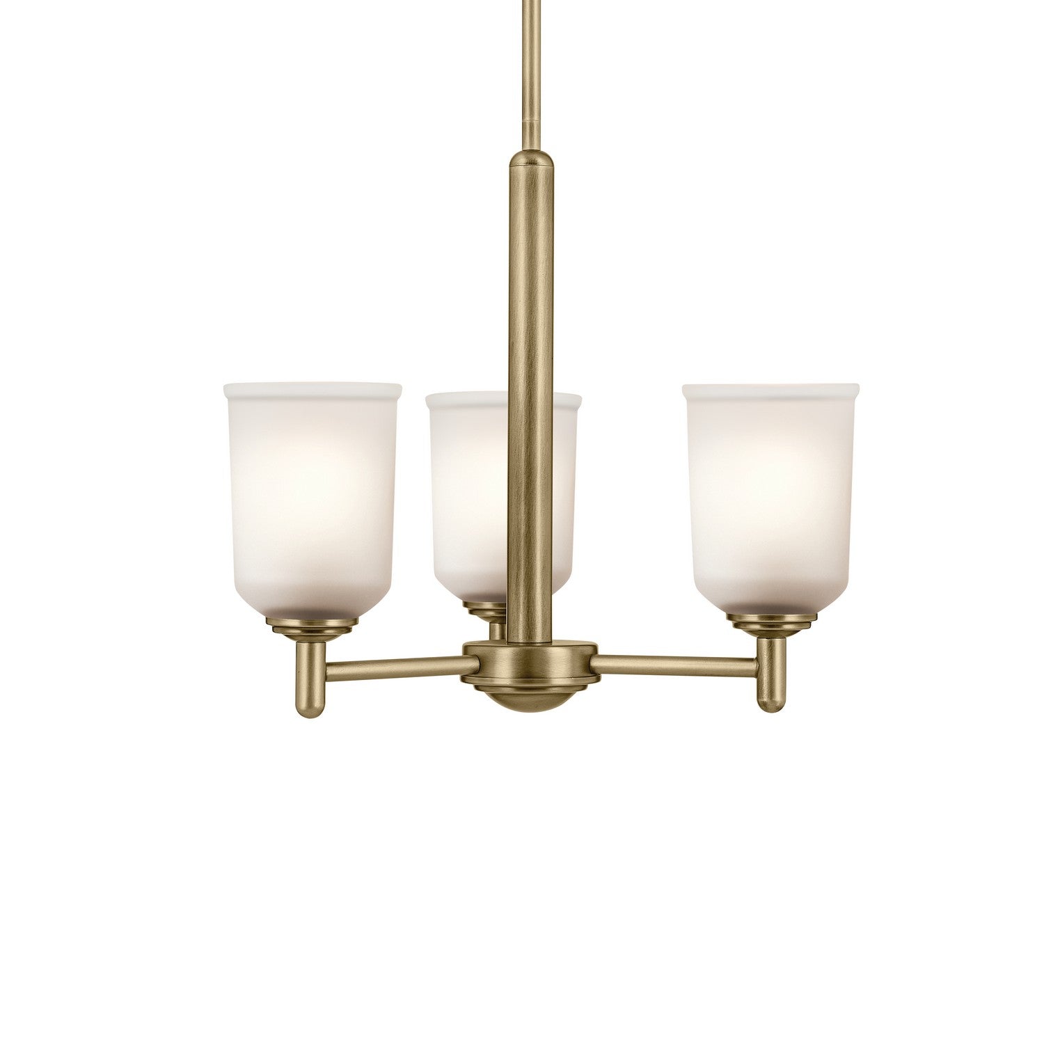 Kichler - 43670NBR - Three Light Mini Chandelier - Shailene - Natural Brass