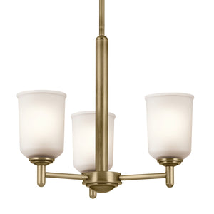 Kichler - 43670NBR - Three Light Mini Chandelier - Shailene - Natural Brass