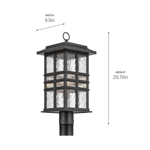 Kichler - 49832BKT - One Light Outdoor Post Mount - Beacon Square - Textured Black