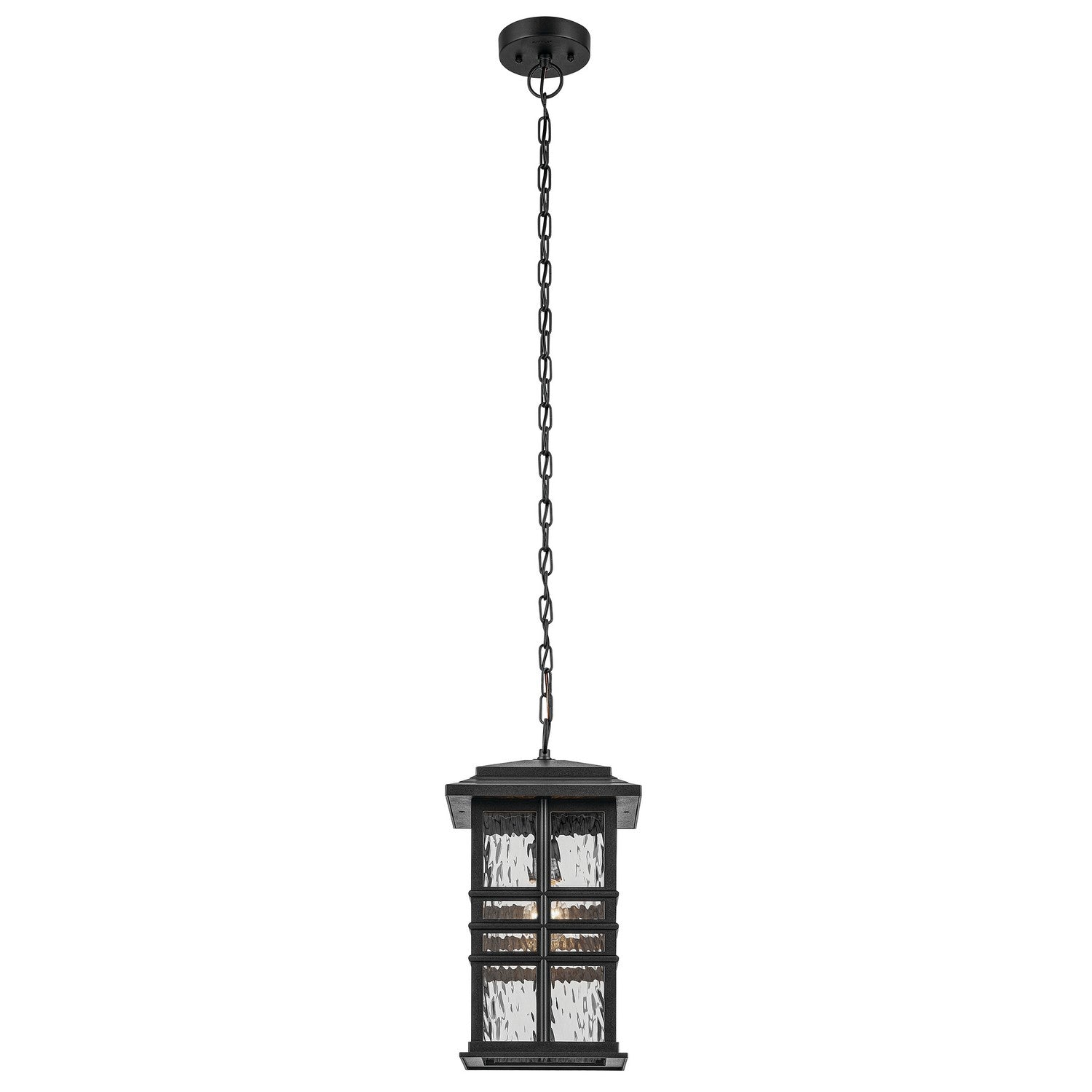 Kichler - 49833BKT - One Light Outdoor Pendant - Beacon Square - Textured Black