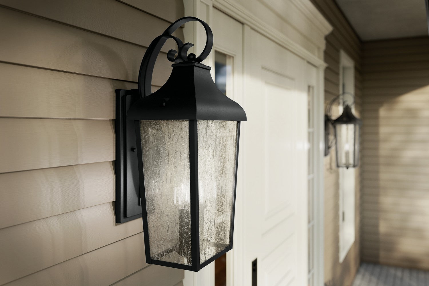 Kichler - 49737BKT - Two Light Outdoor Wall Mount - Forestdale - Textured Black