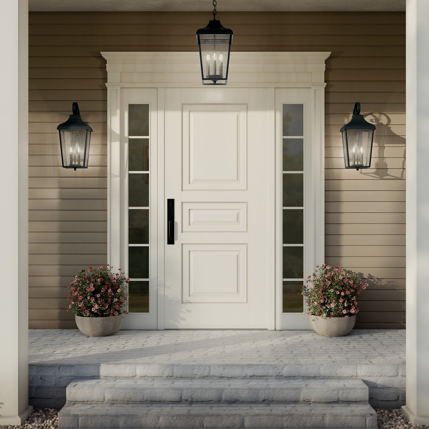 Kichler - 49737BKT - Two Light Outdoor Wall Mount - Forestdale - Textured Black