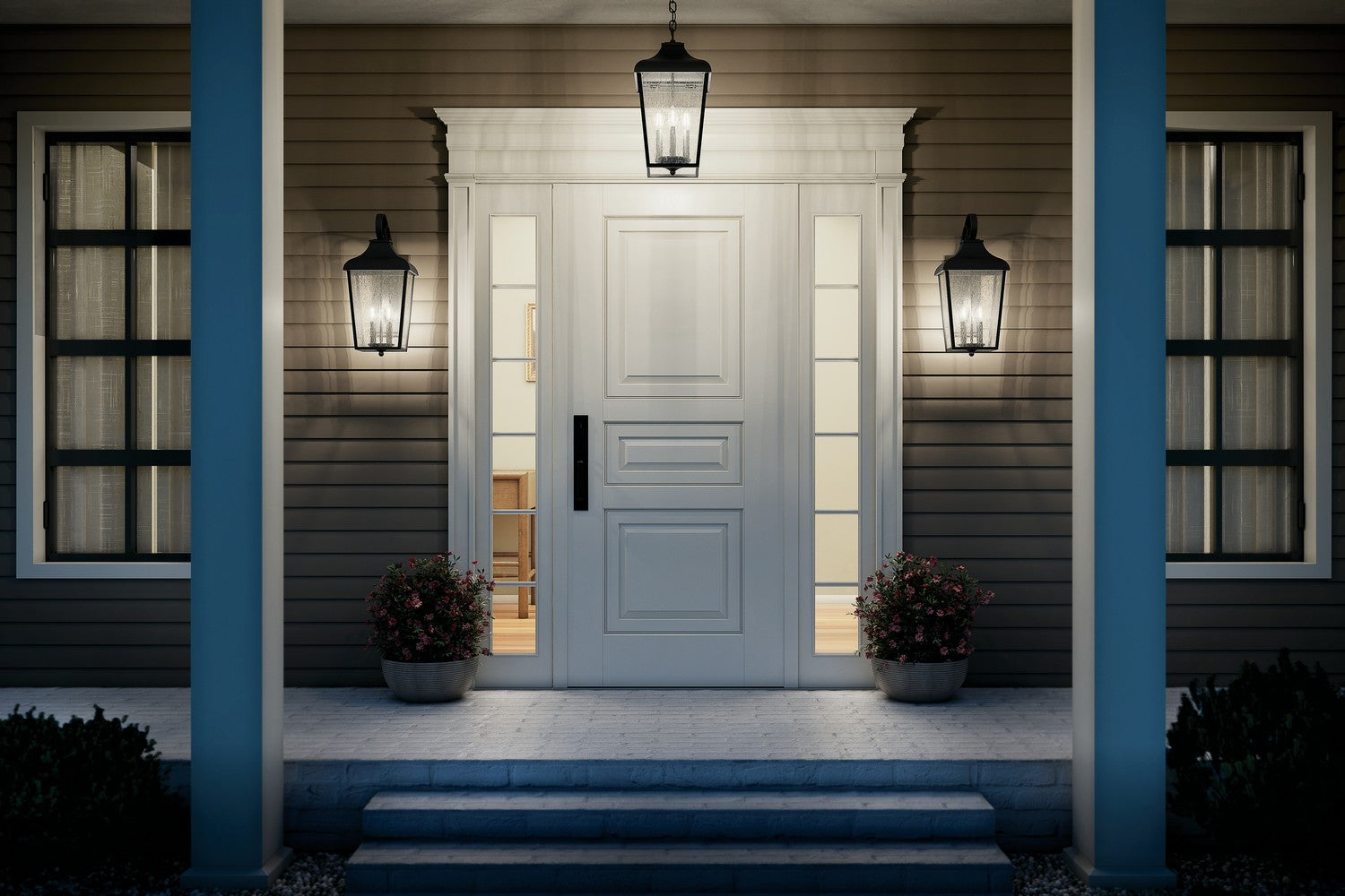 Kichler - 49737BKT - Two Light Outdoor Wall Mount - Forestdale - Textured Black