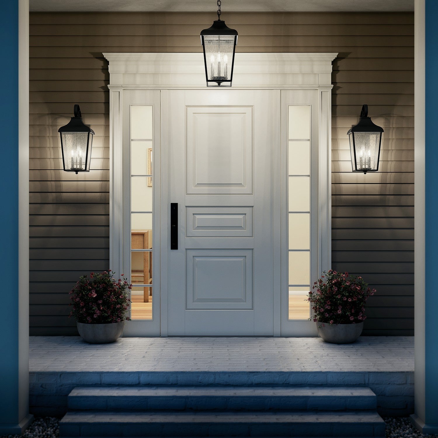 Kichler - 49737BKT - Two Light Outdoor Wall Mount - Forestdale - Textured Black