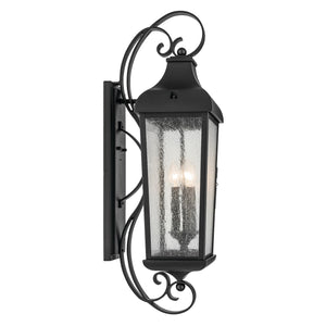 Kichler - 49738BKT - Three Light Outdoor Wall Mount - Forestdale - Textured Black