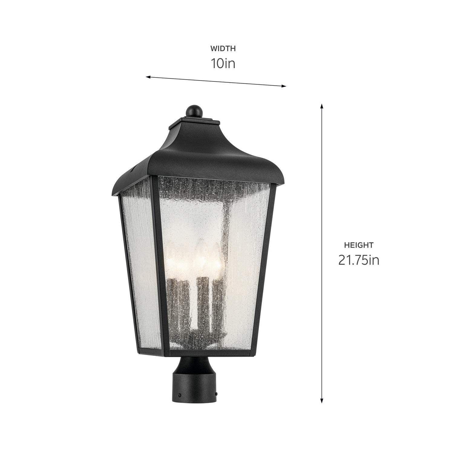 Kichler - 49739BKT - Four Light Outdoor Post Mount - Forestdale - Textured Black