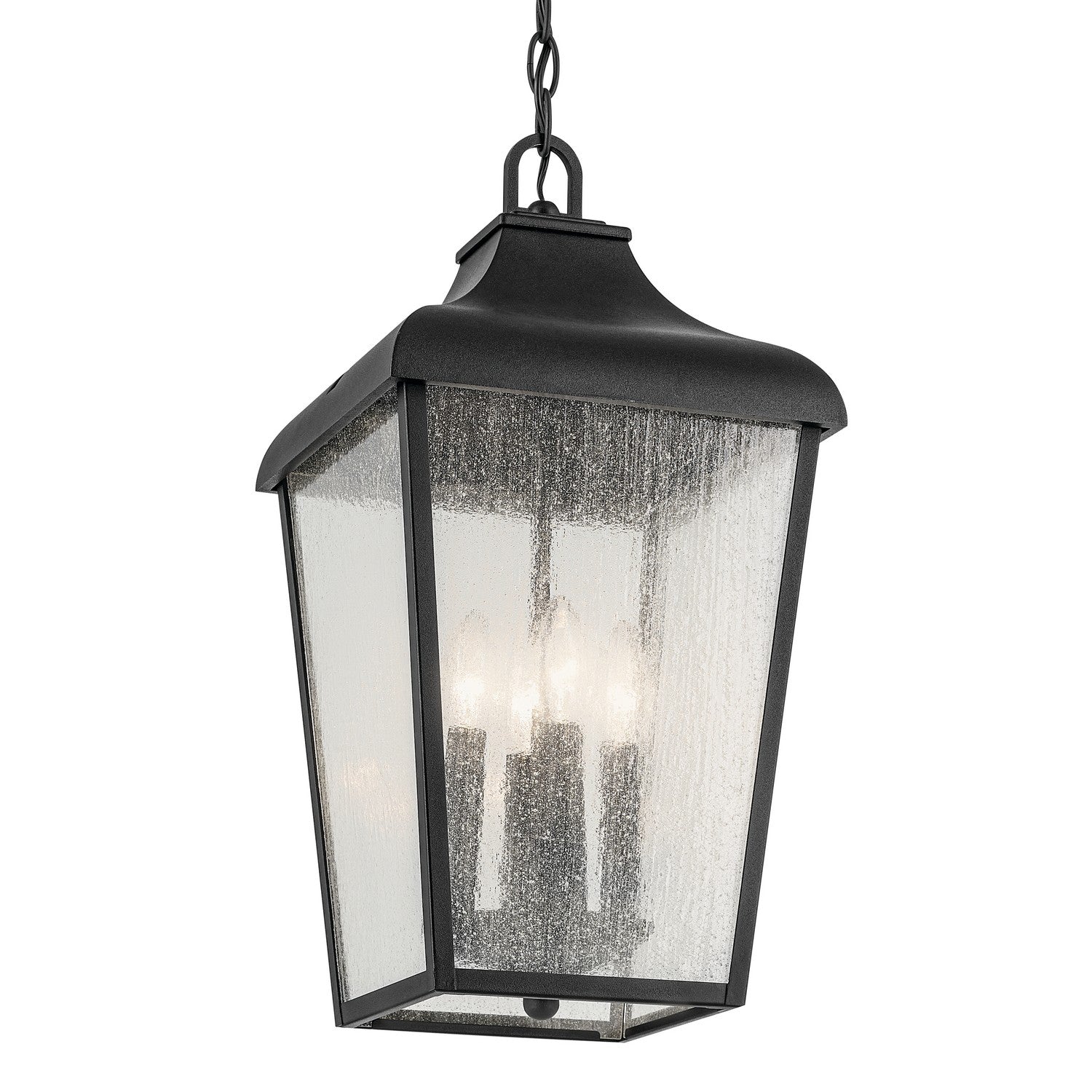 Kichler - 49740BKT - Four Light Outdoor Pendant - Forestdale - Textured Black