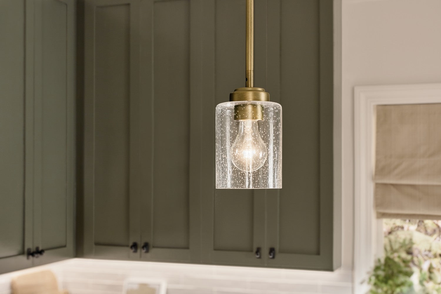 Kichler - 44032NBR - One Light Mini Pendant - Winslow - Natural Brass