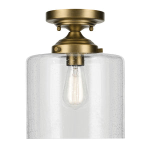 Kichler - 44033NBR - One Light Semi Flush Mount - Winslow - Natural Brass