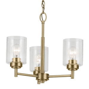 Kichler - 44029NBR - Three Light Mini Chandelier - Winslow - Natural Brass