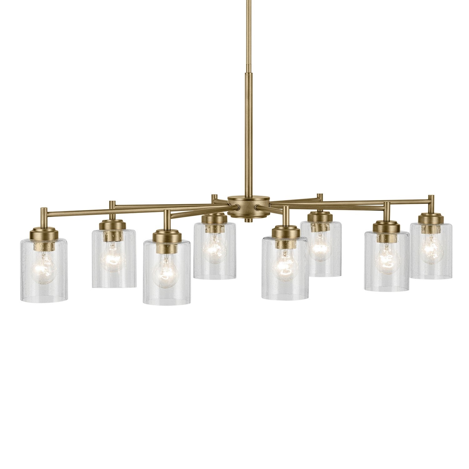 Kichler - 44035NBR - Eight Light Chandelier - Winslow - Natural Brass