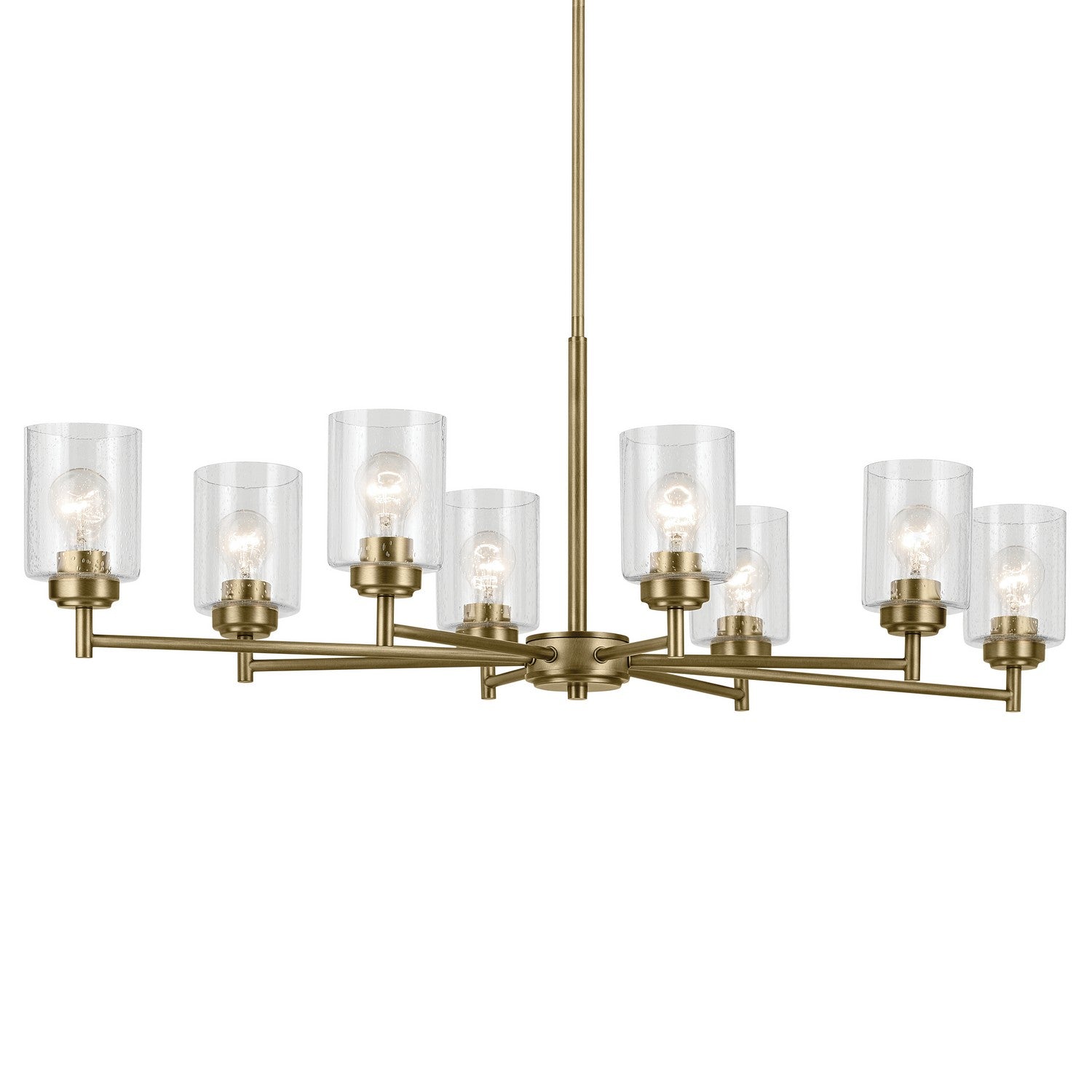 Kichler - 44035NBR - Eight Light Chandelier - Winslow - Natural Brass