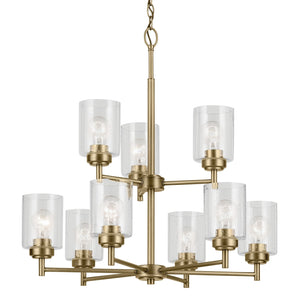 Kichler - 44031NBR - Nine Light Chandelier - Winslow - Natural Brass