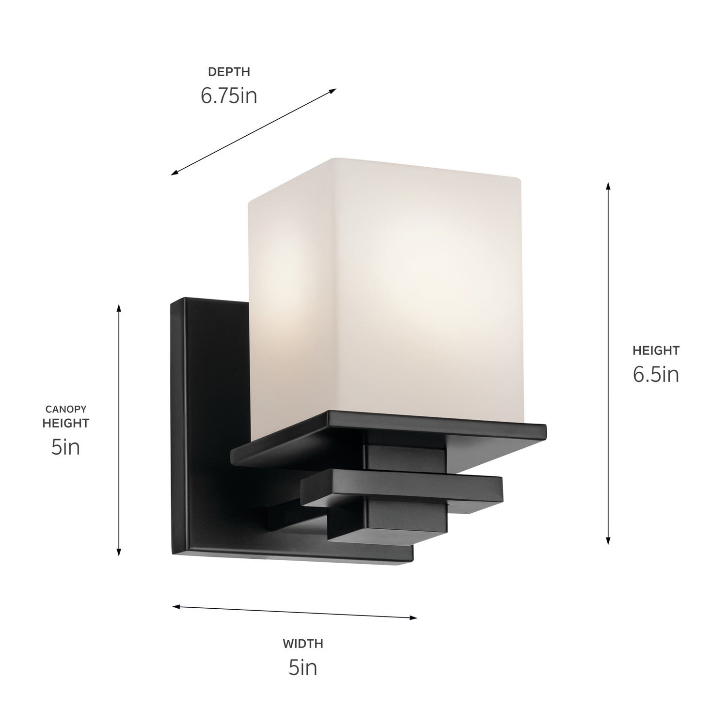 Kichler - 45149BK - One Light Wall Sconce - Tully - Black