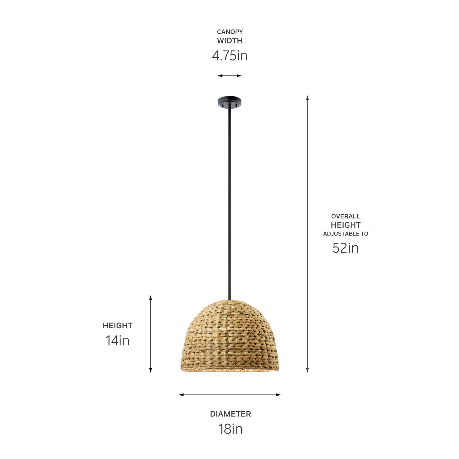 Kichler - 44399BK - One Light Mini Pendant - Raffiana - Black