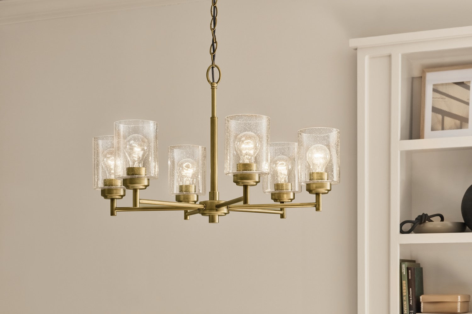 Kichler - 52616NBR - Six Light Chandelier - Winslow - Natural Brass